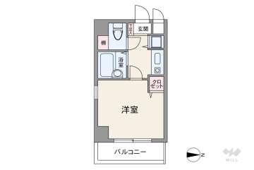 CityLifeディナスティ日本橋1250万円：間取り図