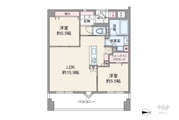 イトーピア扇町プレールメゾン5480万円：間取り図