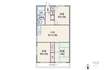 プラザフェニックス熱田1380万円：間取り図
