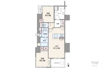 アデレイド新福島5398万円：間取り図
