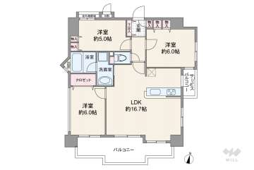 アービング塚本4300万円：間取り図