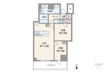 シエリアタワー大阪堀江8900万円：間取り図