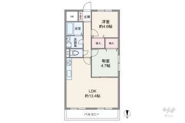 パレスハイツ京橋1880万円：間取り図