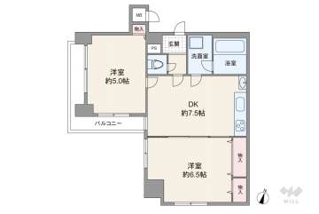 トーカン島之内キャステール2380万円：間取り図