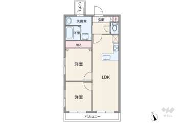 アムール芦屋2280万円：間取り図