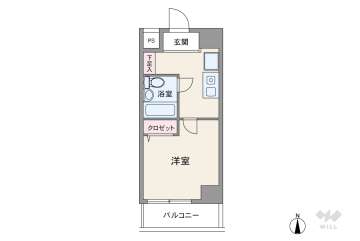 エスリード新大阪500万円：間取り図