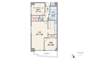 グレーシアス玉造4900万円：間取り図
