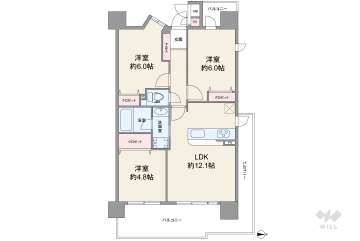 ネバーランド江坂5498万円：間取り図