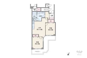 エスポア八事1688万円：間取り図