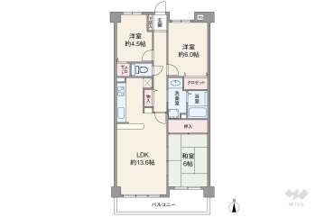 藤和シティコープ藤ヶ丘22075万円：間取り図