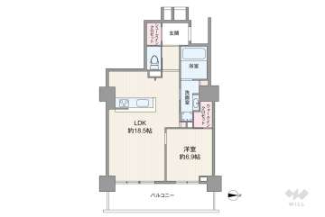 大阪福島タワー6780万円：間取り図