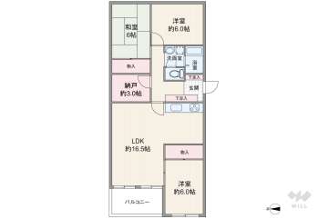 アステム芦屋B棟1488万円：間取り図