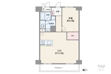 南堀江第2スカイハイツ2580万円：間取り図