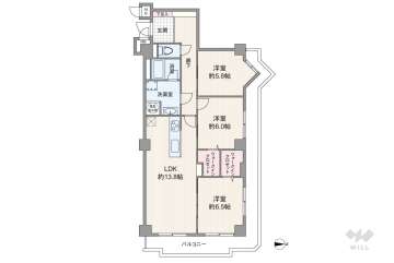 サニークレスト宝塚2699万円：間取り図