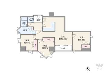 朝日プラザアルティマタワーズ4580万円：間取り図