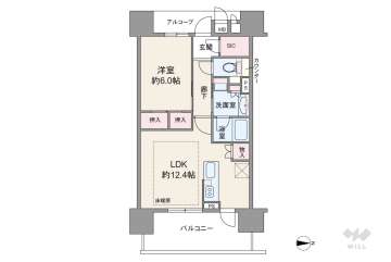 ジオ新町レジデンス6200万円：間取り図