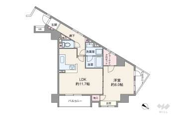 イトーピア中之島パークサイド4290万円：間取り図