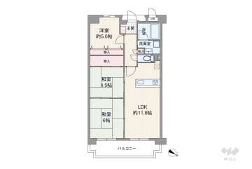 クラウンハイム東淀川 弐番館2198万円：間取り図