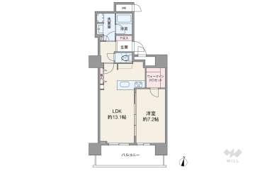 ローレルタワー梅田6998万円：間取り図