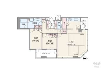 ディーグラフォート大阪N.Y.タワーHIGOBASHI15500万円：間取り図