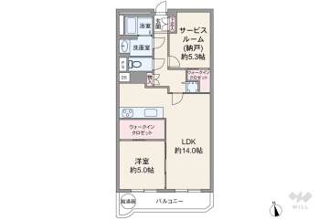 ブールバール南森町3698万円：間取り図