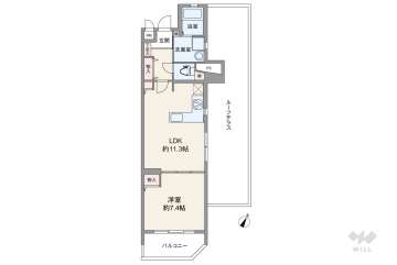 オーブラン芦屋伊勢町1680万円：間取り図