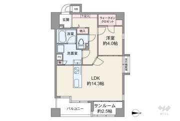 パラツィーナセシリア天満4490万円：間取り図