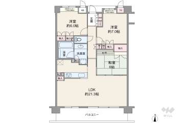 ジオ甲子園口ノーヴ6800万円：間取り図