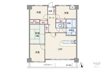 ユーハウス長久手2480万円：間取り図