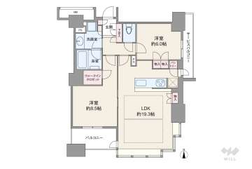 ブランズタワー南堀江12000万円：間取り図