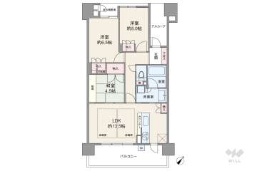 ネバーランド江坂江の木町5180万円：間取り図