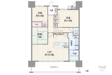 Brillia六甲アイランド ブランズリビオ ブライトレジデンス3280万円：間取り図