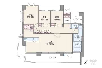 プラウド夙川10300万円：間取り図