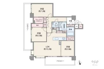 リーガル西梅田10490万円：間取り図