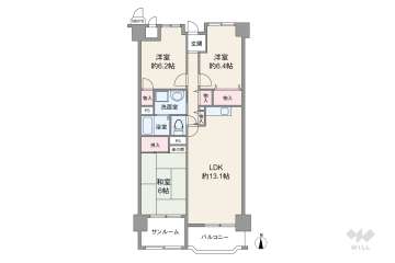 エクセル住吉台550万円：間取り図