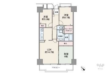 星和プラネタウン千里南第3期B棟（乙女座のまち）2580万円：間取り図