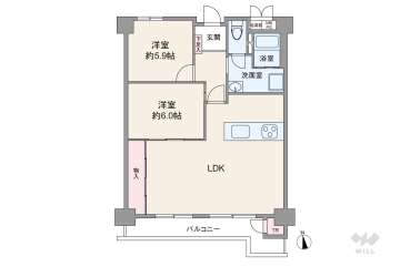 和光ハイマート西宮3080万円：間取り図