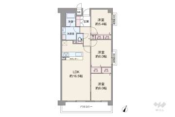 コスモ仁川2890万円：間取り図