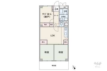 日興甲東園スカイマンション1750万円：間取り図