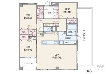 イニシア神戸森北町8900万円：間取り図