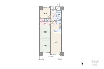 ライオンズマンション野江3530万円：間取り図