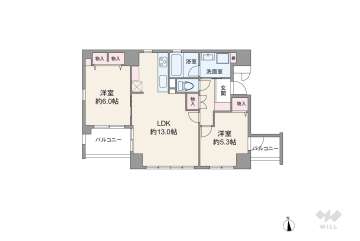 ベル・アーバニティ同心4480万円：間取り図