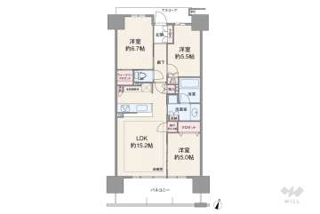 茨木ICO CITY West Court4780万円：間取り図