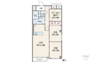 チェリーデ宝塚2480万円：間取り図