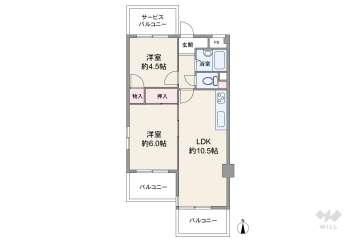 甲南ドエル青木999万円：間取り図