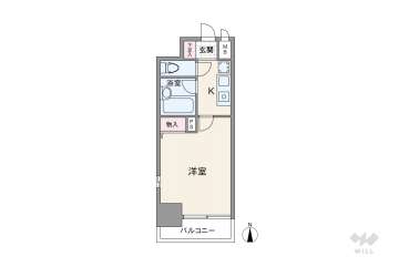 エスリード新大阪1000万円：間取り図