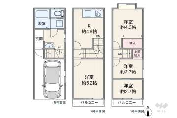 大阪市淀川区田川3丁目 テラスハウス