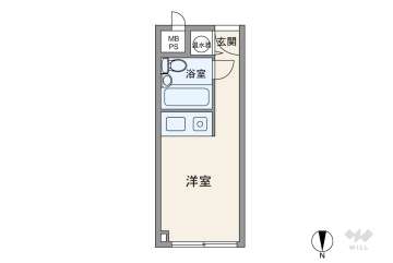 ファミールハイツ北大阪3号棟650万円：間取り図