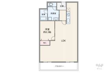 ストーク天神ハイム3780万円：間取り図
