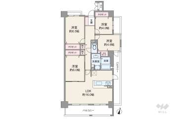 ＲＩＣイーストコート7番街3番館3980万円：間取り図